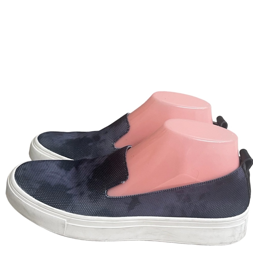 Sanctuary Dreamer Sneakers Slip On Low Top‎ Recycled Black & Blue Size 7 Pre own